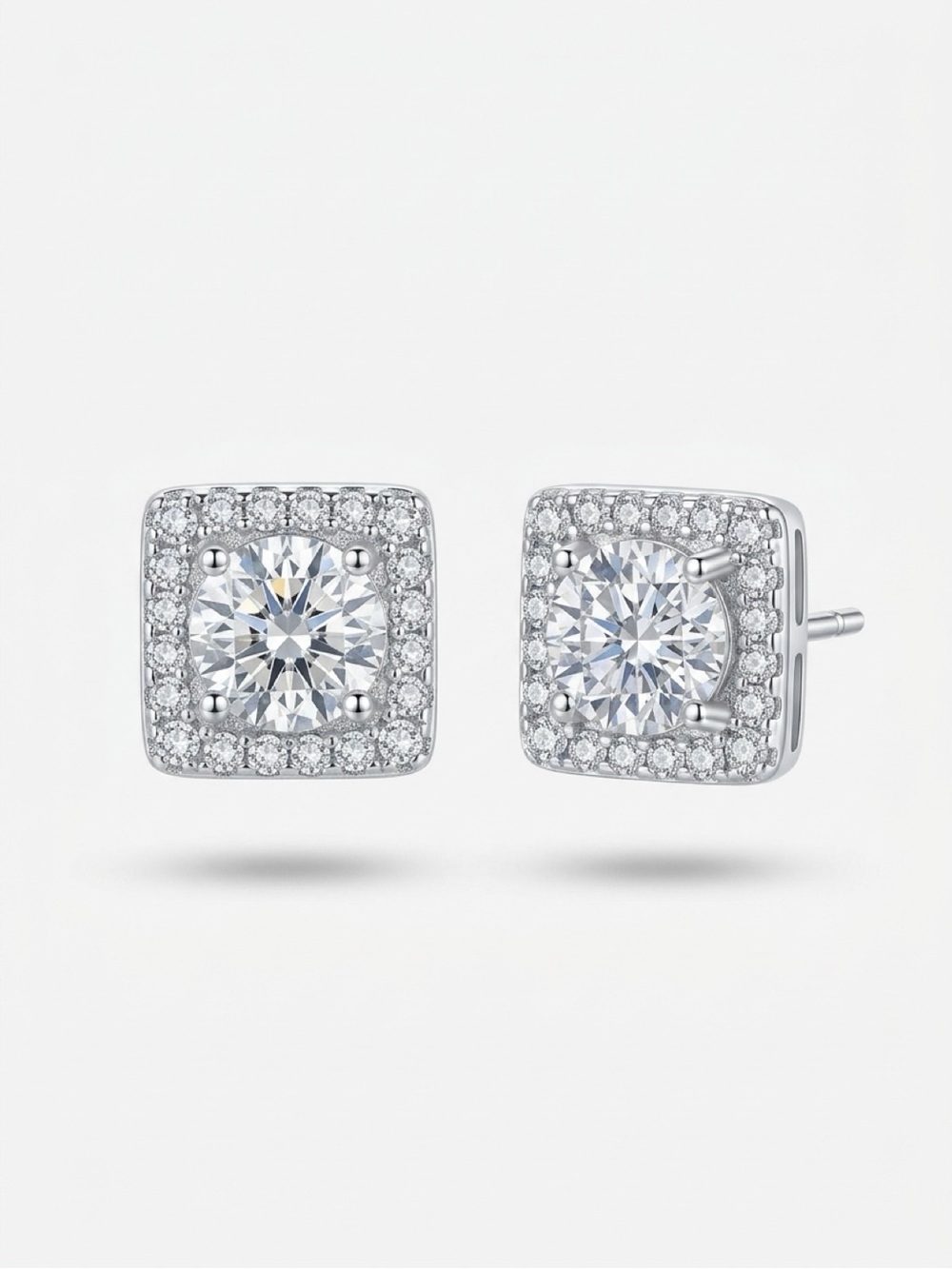 Moissanite 925 Sterling Silver Melee Earrings NWT